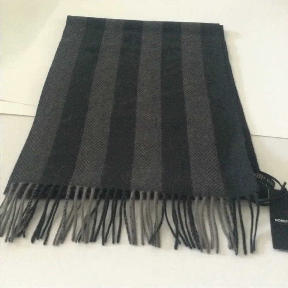 Nordstrom Black and Gray Men's Scarf
